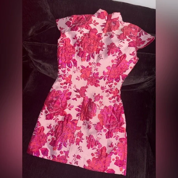 Sau Lee JADA JACQUARD MINI DRESS